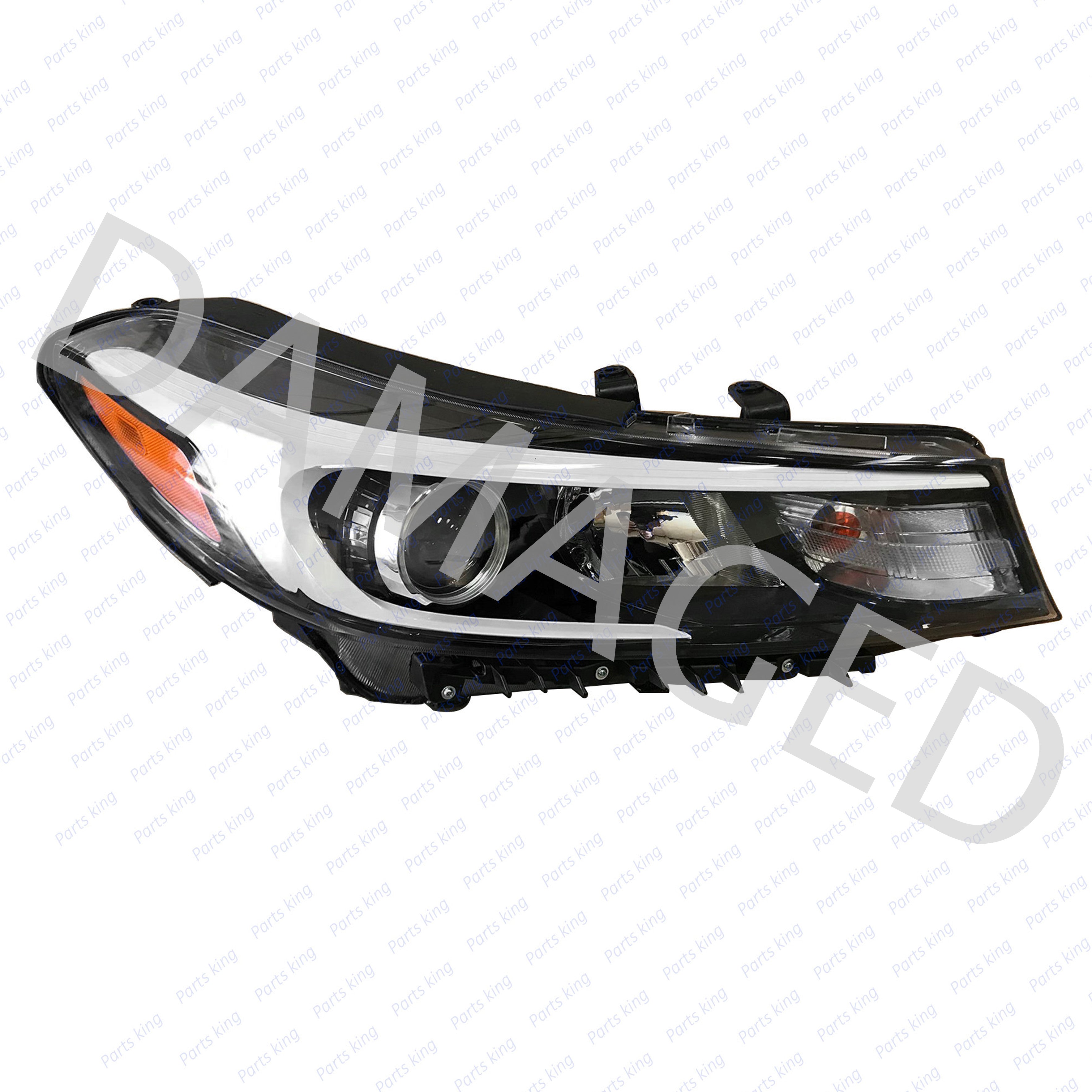 For 2017 2018 Kia Forte Sedan Headlight Right Passenger Halogen no LED w/ Bulb Damaged