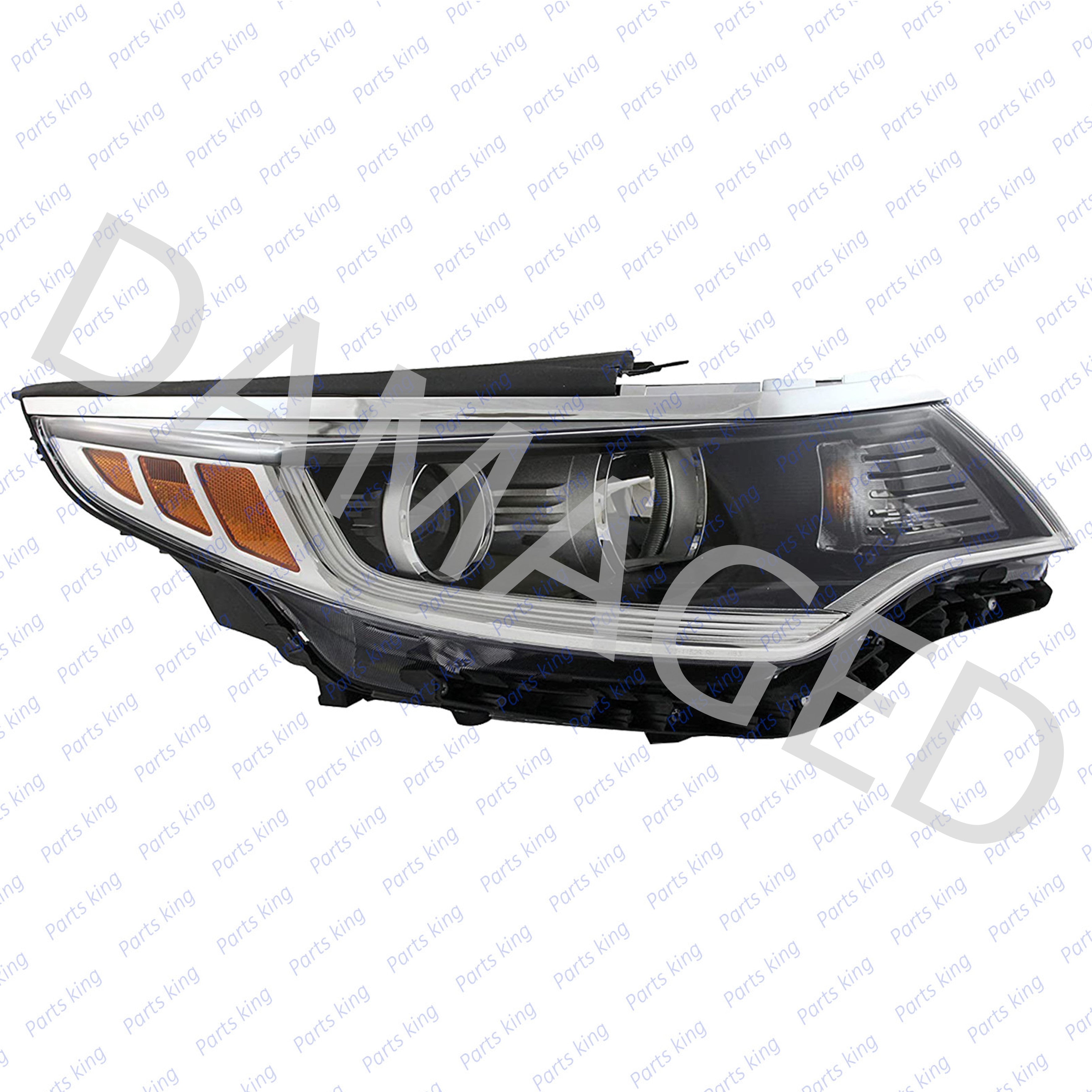 For 2016 2017 2018 Kia Optima Headlight Assembly Passenger 92102D5000 with Bulb Damaged