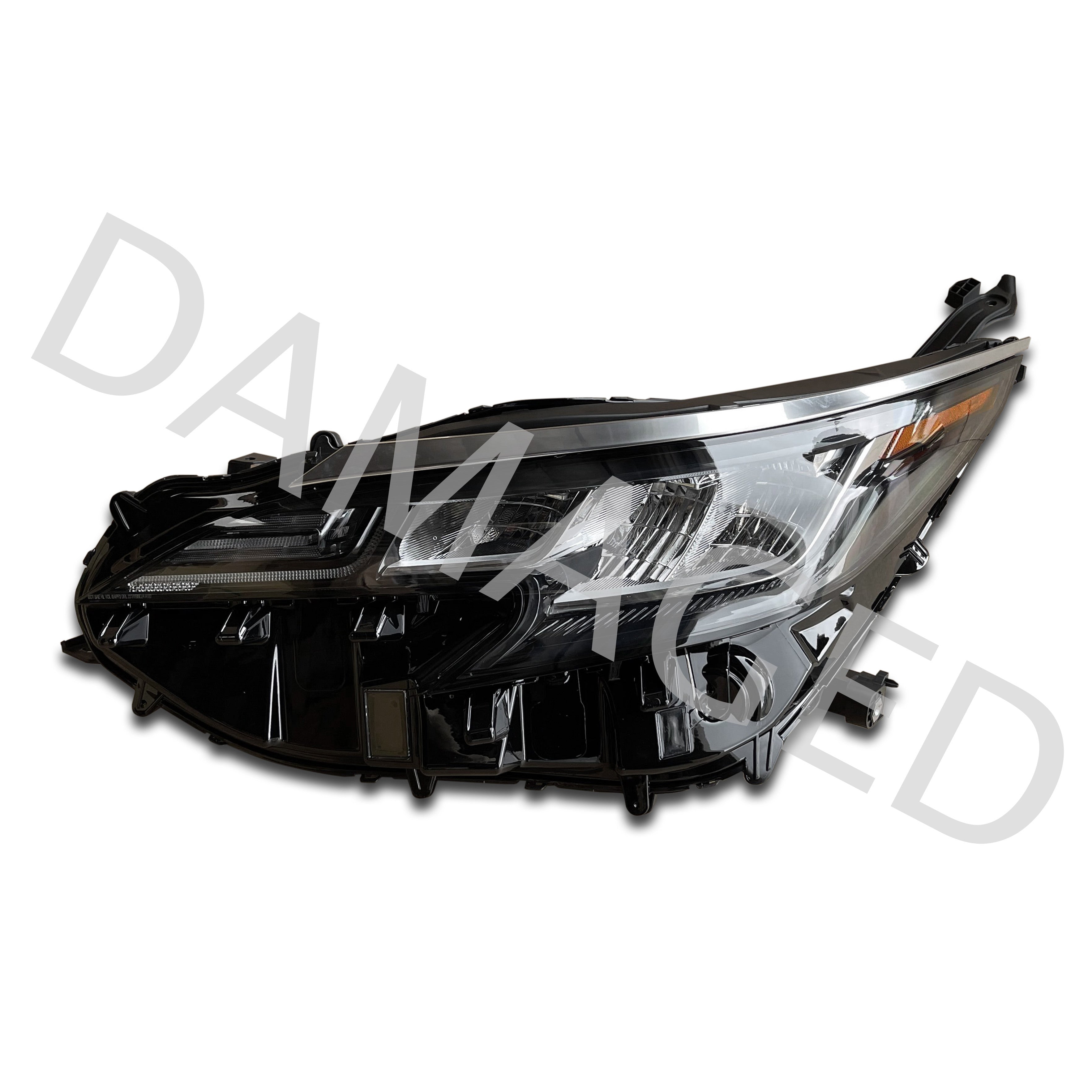 For 2021 2022 2023 2024 Toyota Sienna LE XLE Headlight Headlamp Factory Assembly No DRL Black Left Driver Side LH 8115008100 Damaged