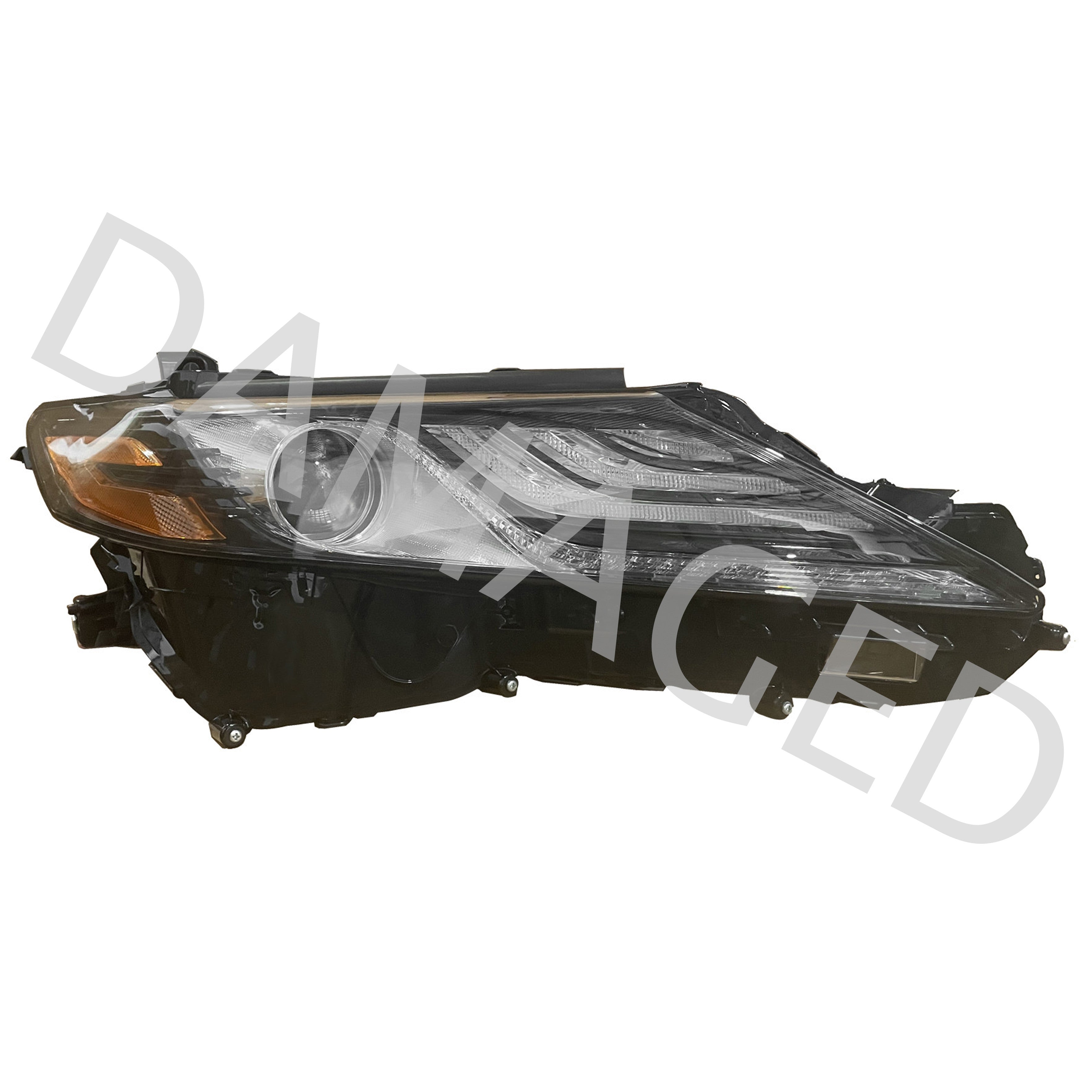 For 2021 2022 2023 2024 Toyota Camry XSE XLE Black Accent Headlight Assembly Full LED Non-Adaptive Passenger Side Damaged