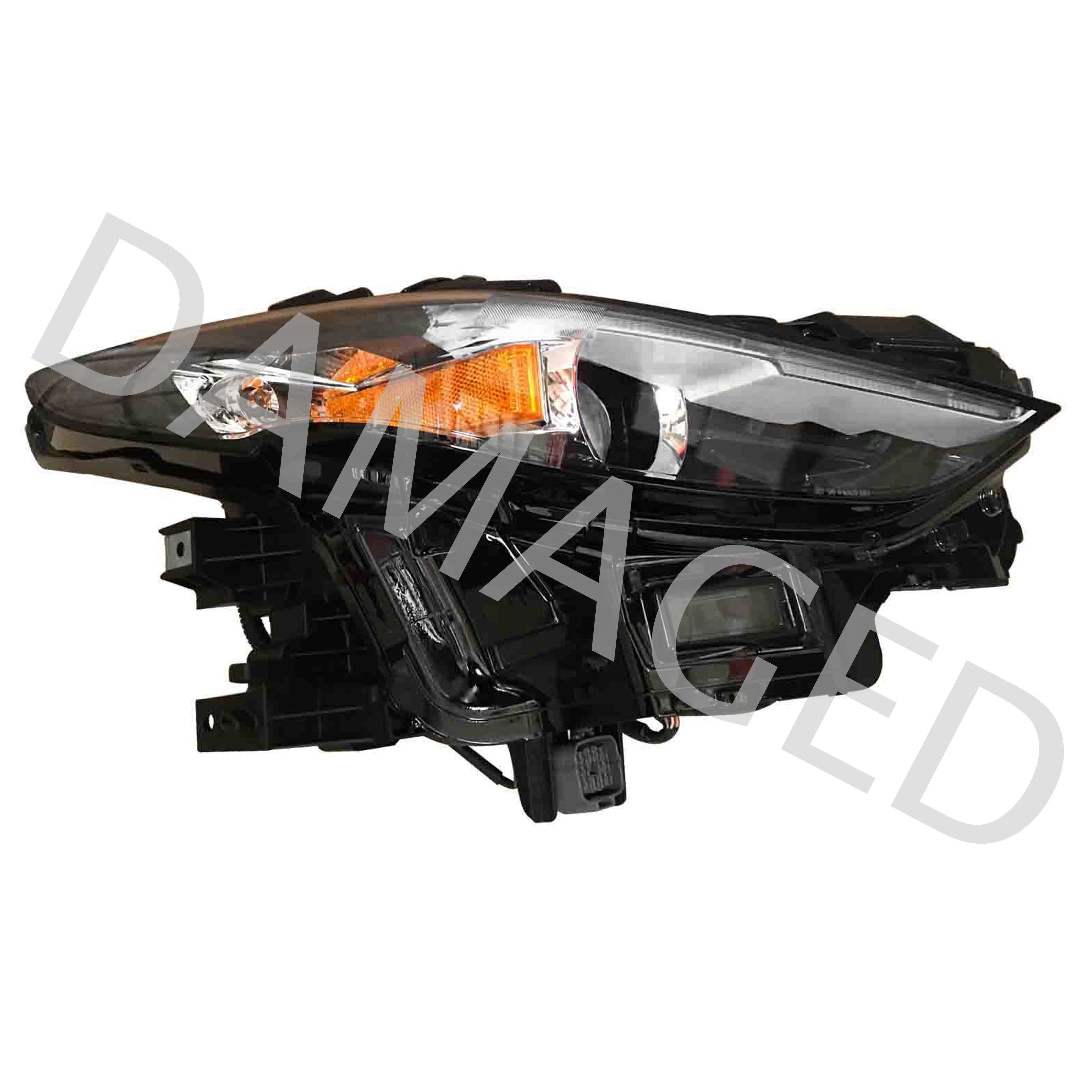 For 2019 2020 2021 2022 2023 Mazda 3 Full LED Headlight Assembly Passenger Side Damaged