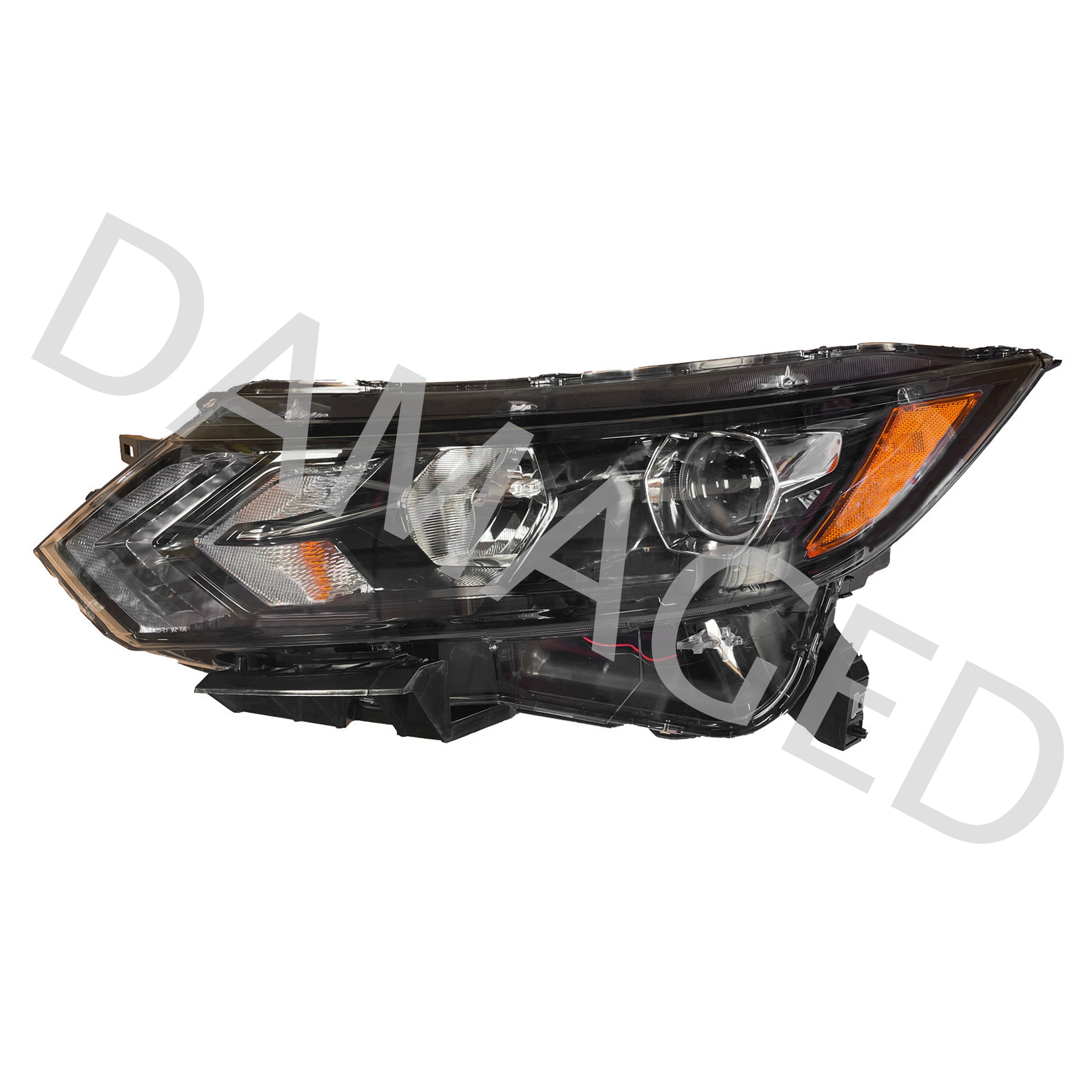 For 2020 2021 2022 Nissan Rogue Sport Headlight Assembly Halogen with LED Projector Driver Side Damaged