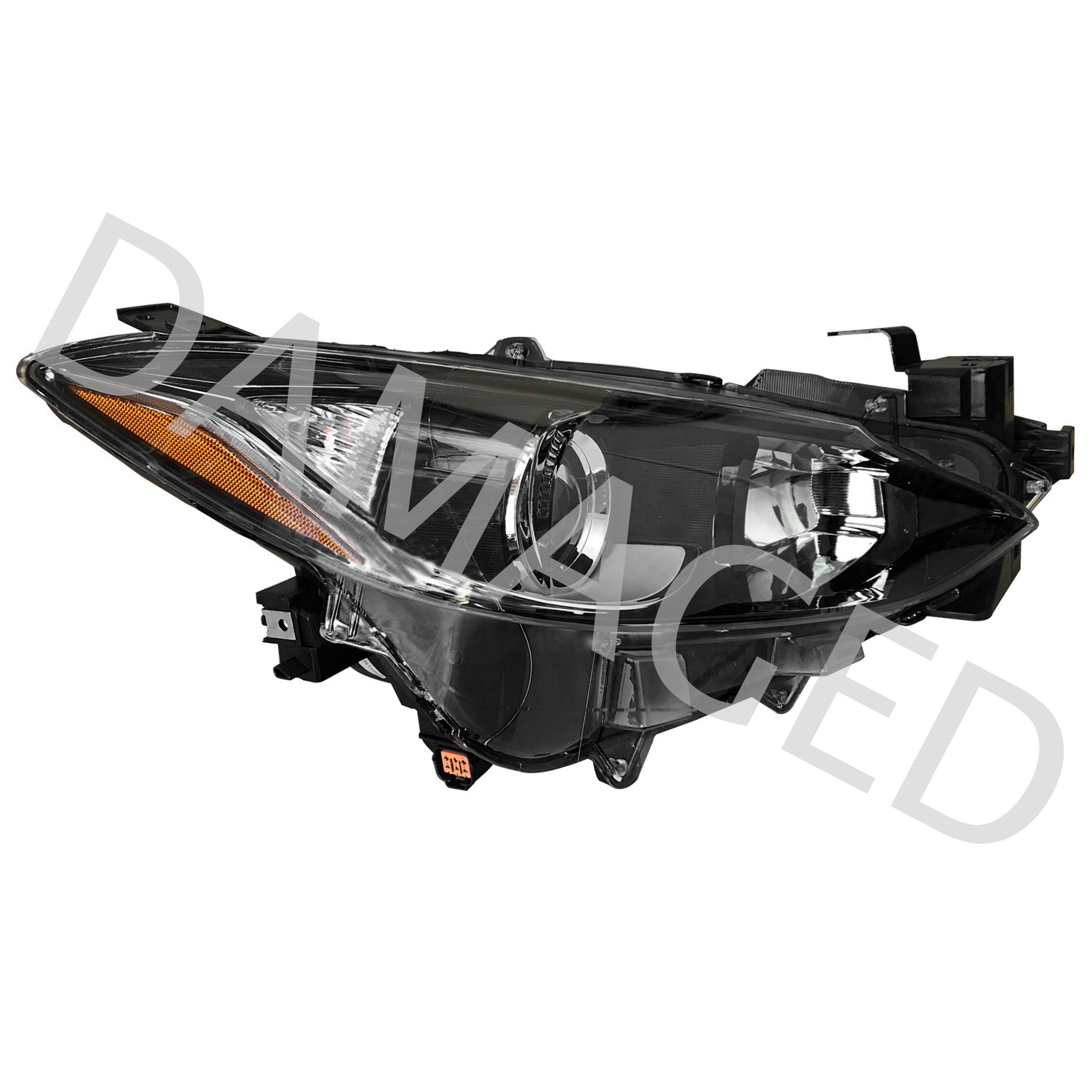 For 2014 2015 2016 Mazda 3 Sport Hatchback / Sedan Headlight Assembly Halogen Passenger Side Damaged