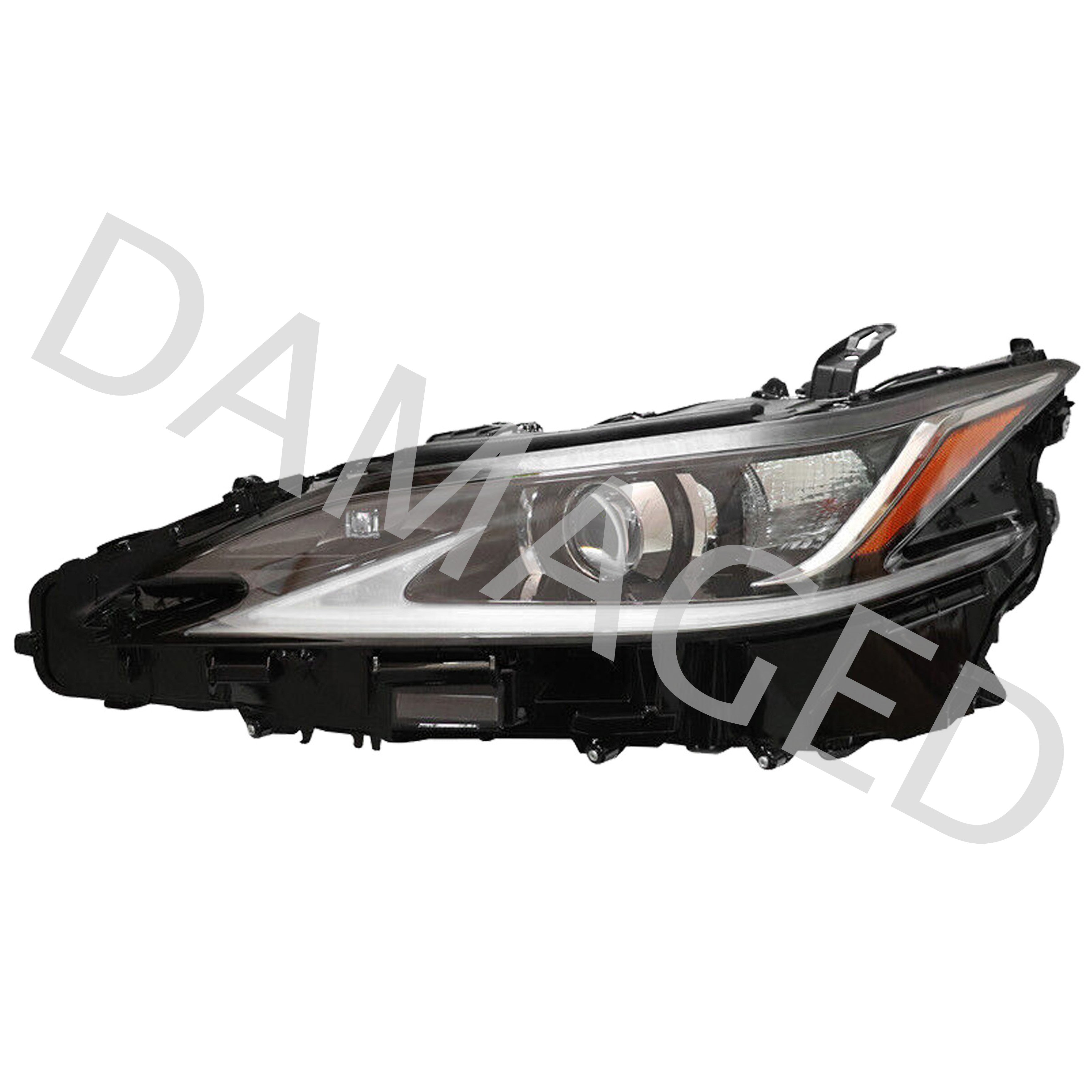 For 2019 2020 2021 Lexus ES250 ES300H ES350 Front Full LED Headlight with LED DRL Signal Light Assembly Driver Side 8115006C90 Damaged