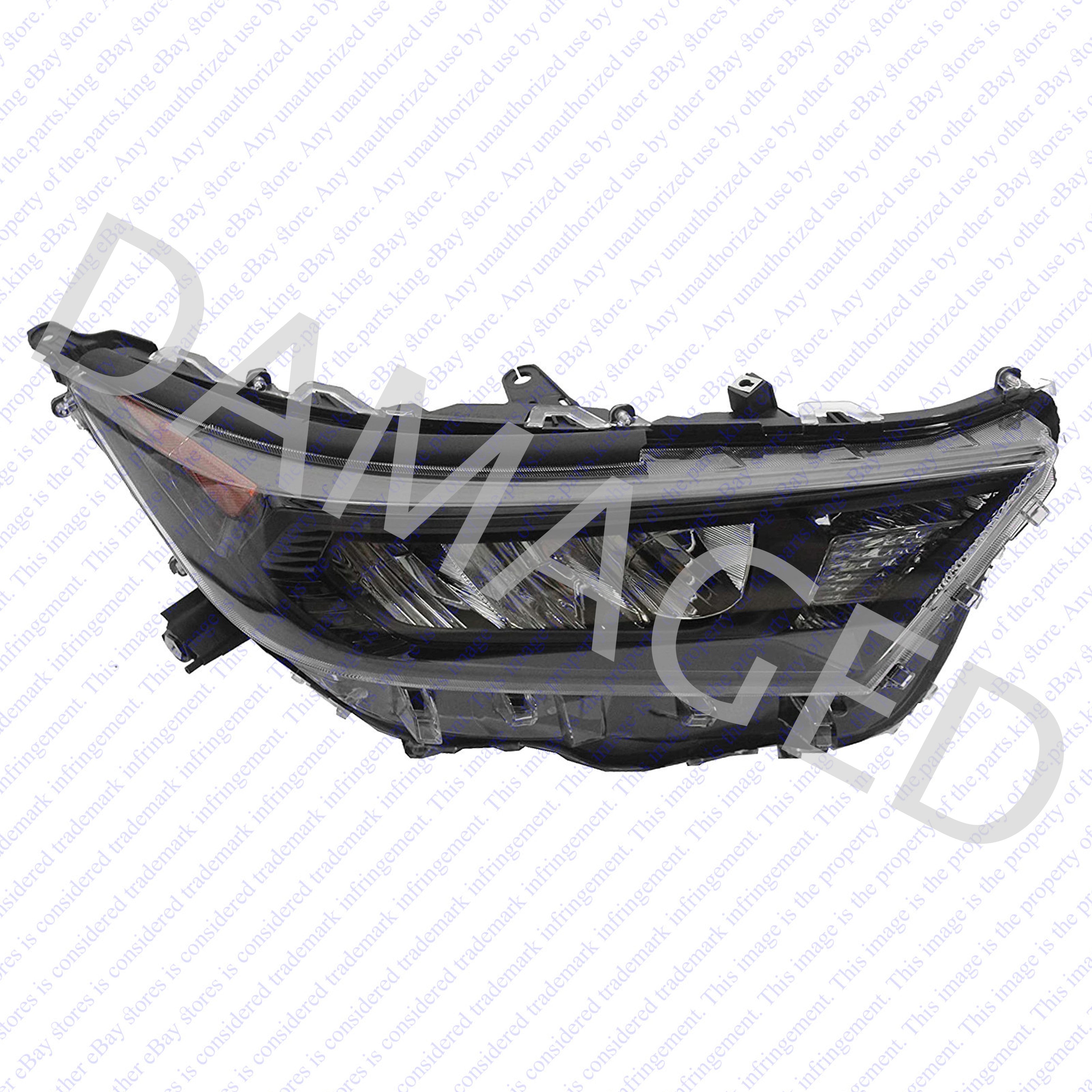 For 2019 2020 2021 Toyota RAV4 LE XLE LED Headlight Assembly Black Passenger Right Side Damaged