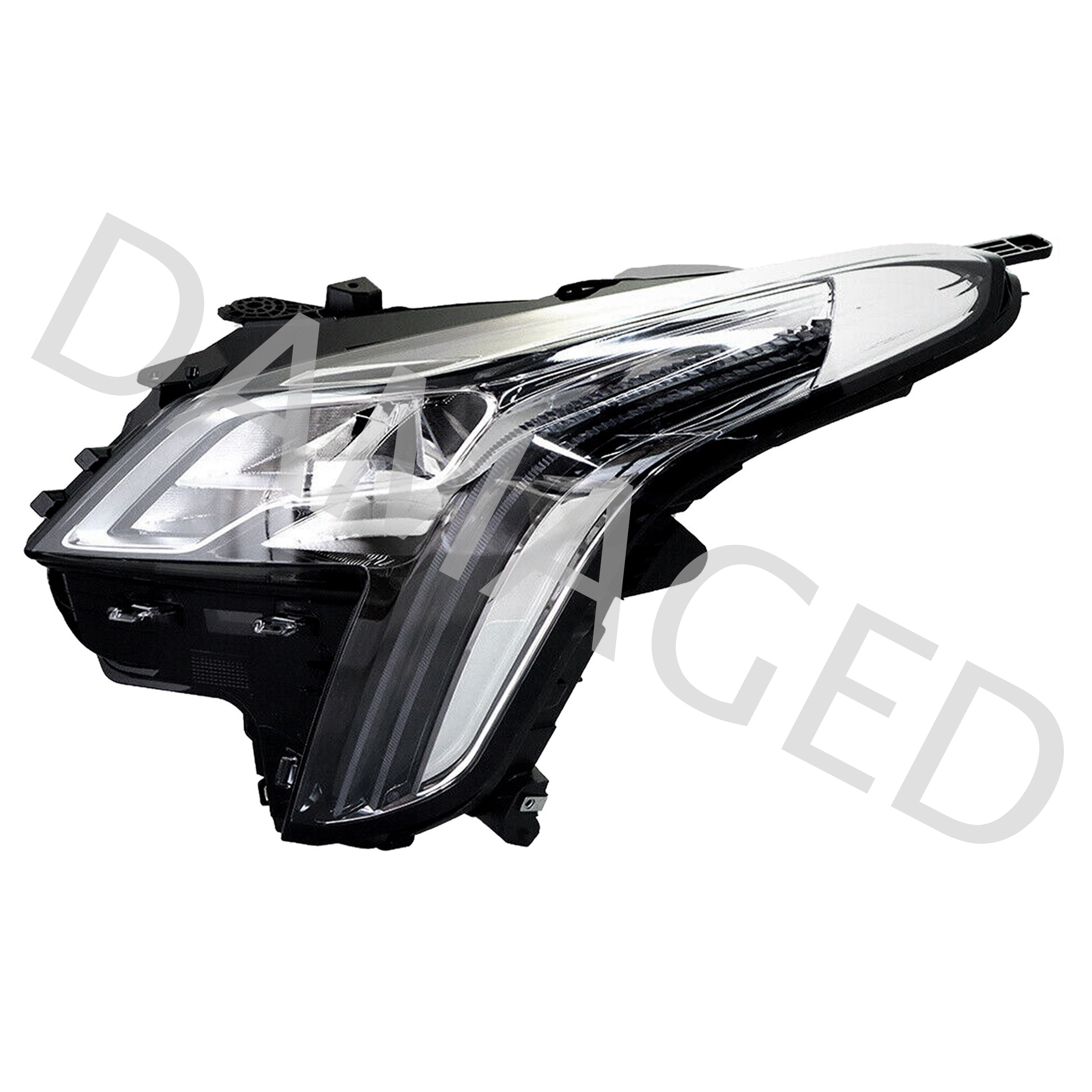 For 2018 2019 Cadillac XTS Headlight Assembly Full LED Chrome Housing Driver Side Damaged