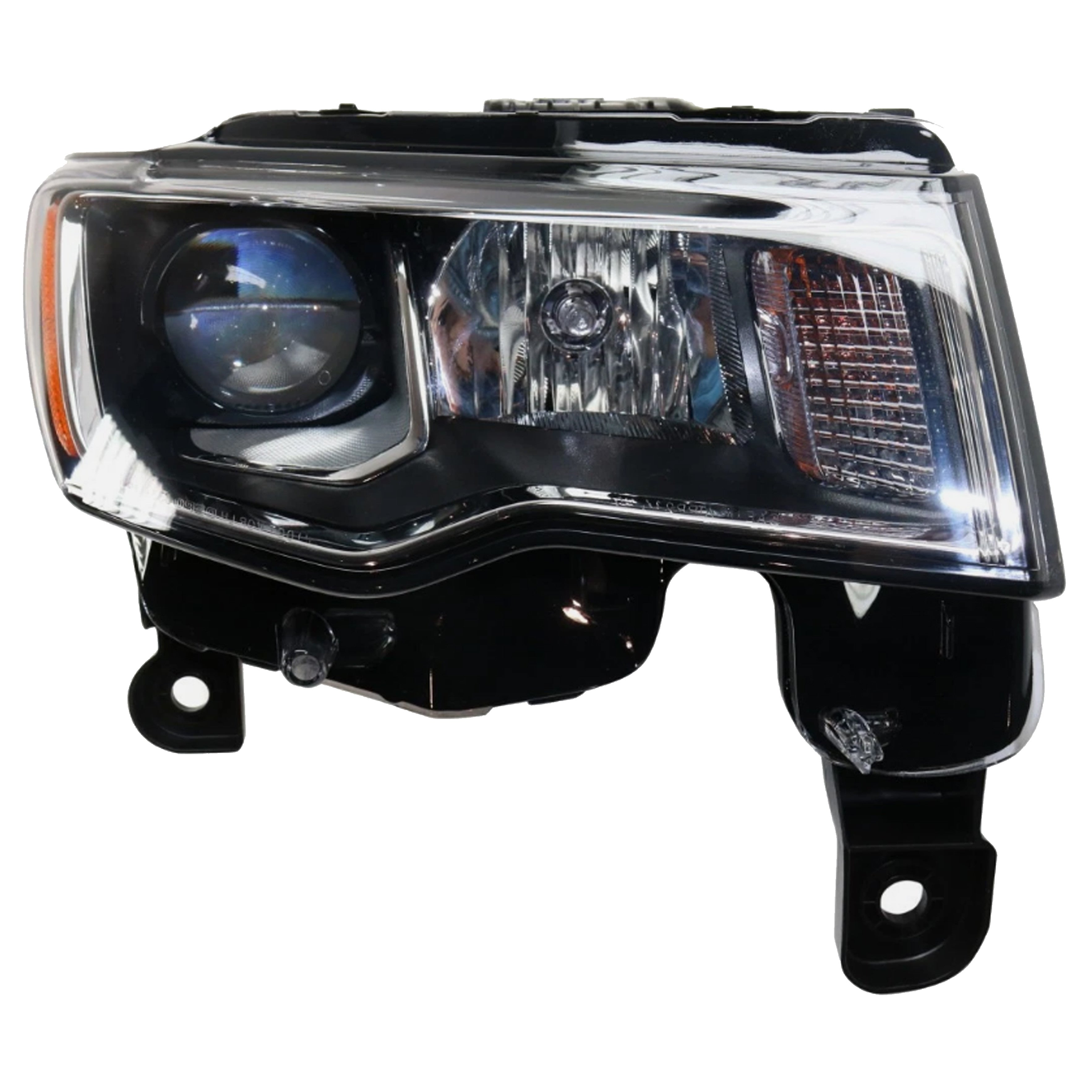 For 2017 2018 2019 Jeep Grand Cherokee Front Headlight Halogen Chrome Trim Assembly Right Passenger Side RH 68289234AD
