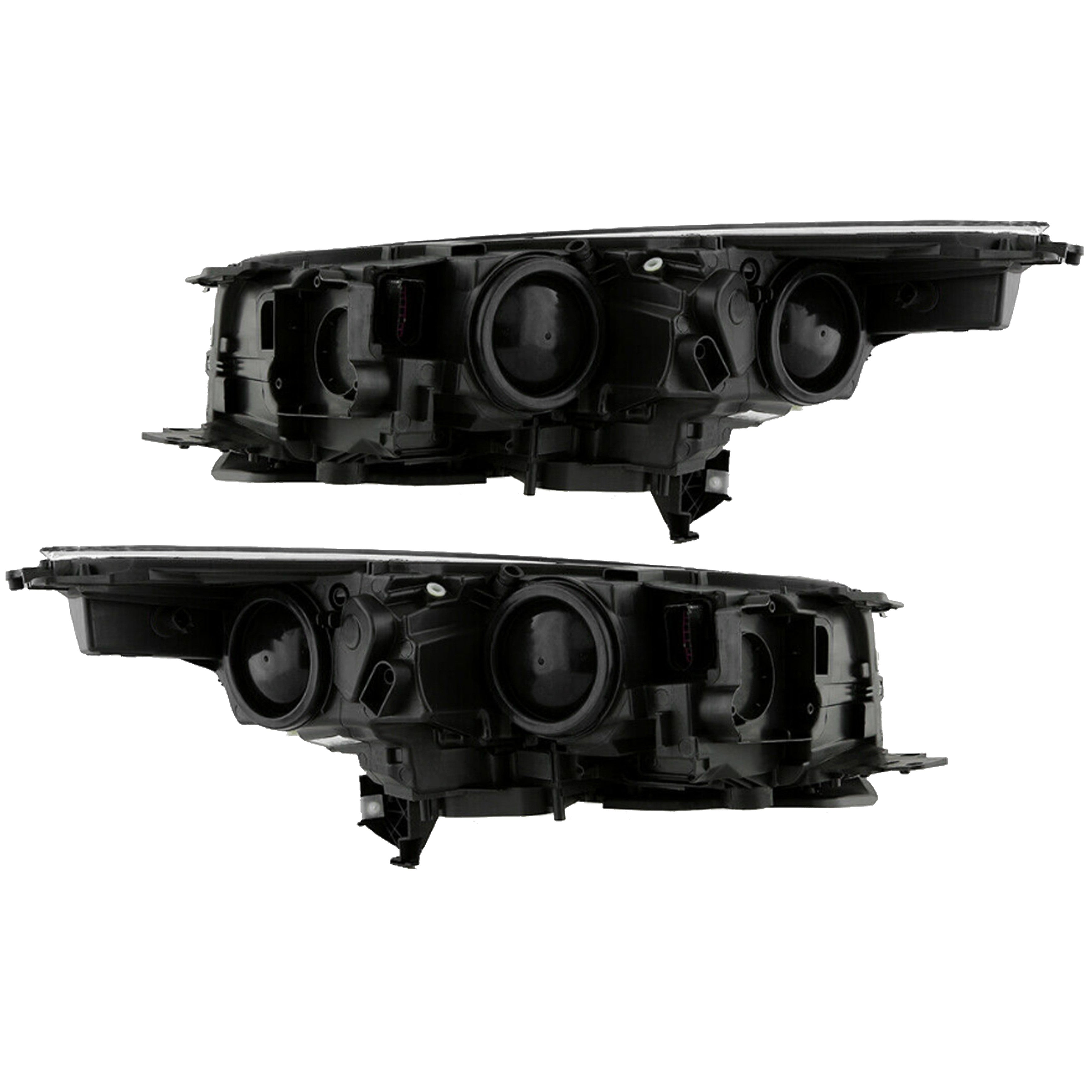 For 2017 2018 2019 Ford Escape Front Headlight Halogen without LED DRL Chrome Driver Passenger Side Set Pair FO2502349 FO2503349