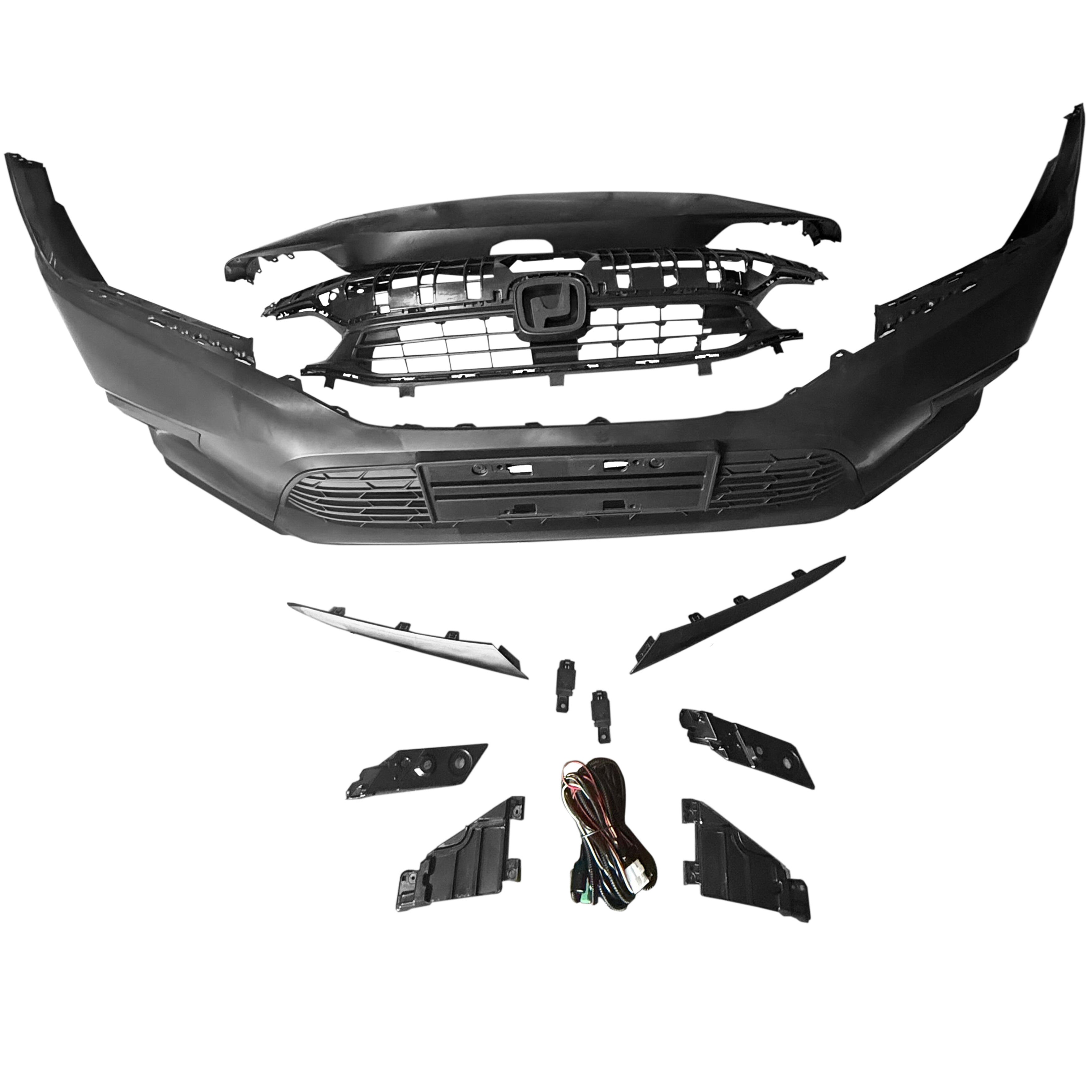 For 2022 2023 2024 Honda Civic Sedan Front Bumper with Grilles and License Plate Assembly Set